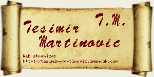 Tešimir Martinović vizit kartica